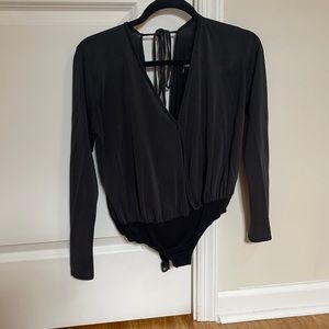 Black long sleeve body suit